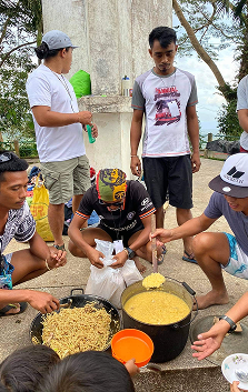 Preparing food for the community